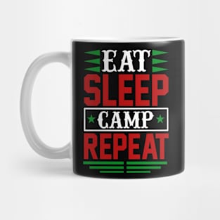 Eat Sleep Camp Repeat T Shirt For Women Men Mug